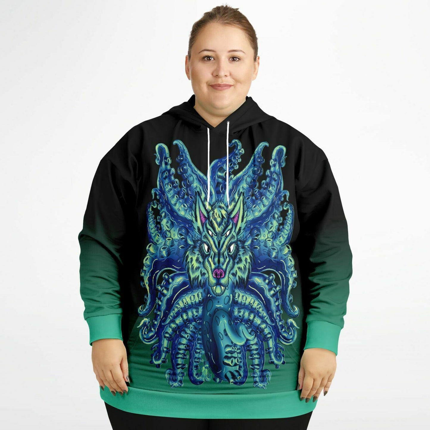 Deep Blue Sea Wolf Tulu Athletic Plus-size Hoodie