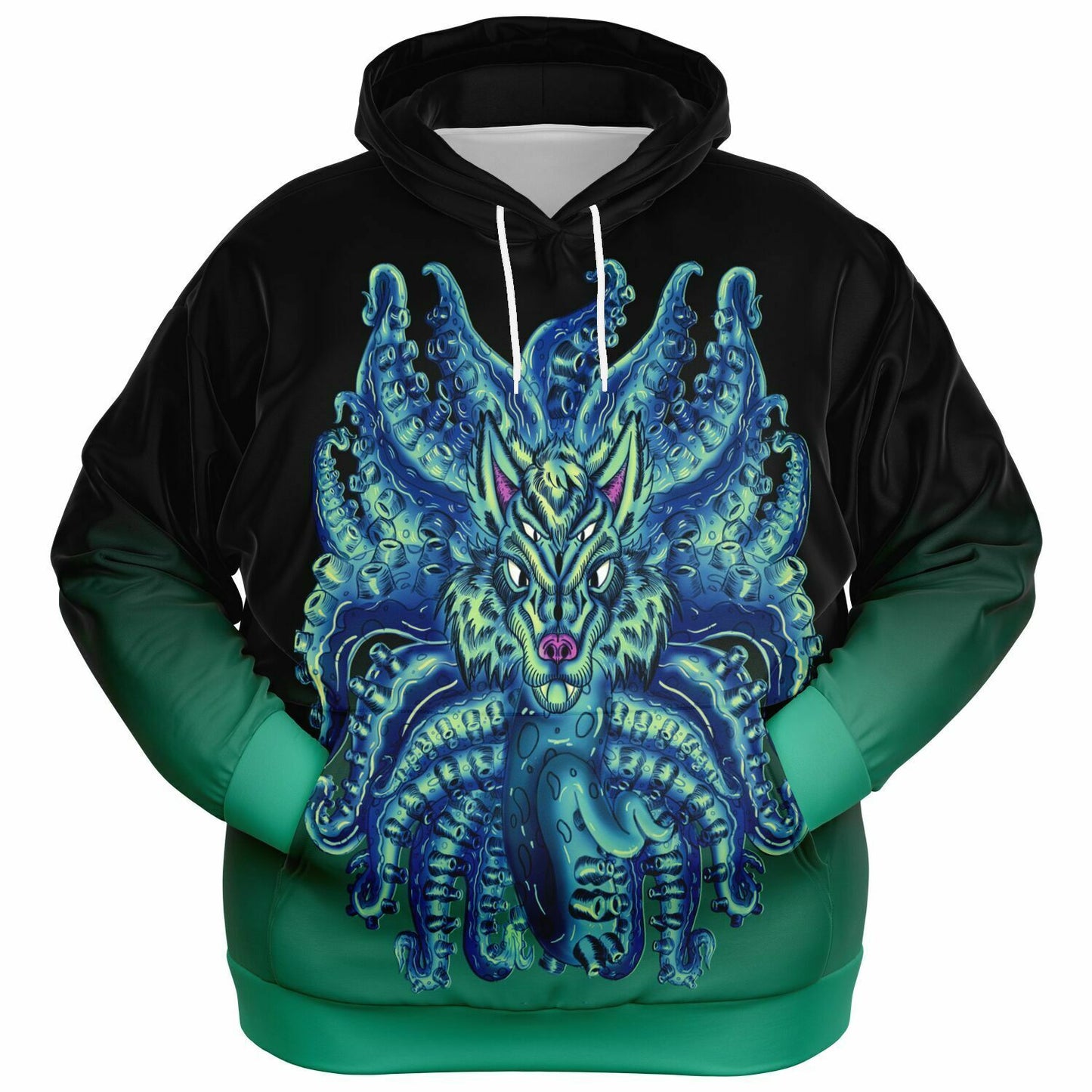 Deep Blue Sea Wolf Tulu Athletic Plus-size Hoodie