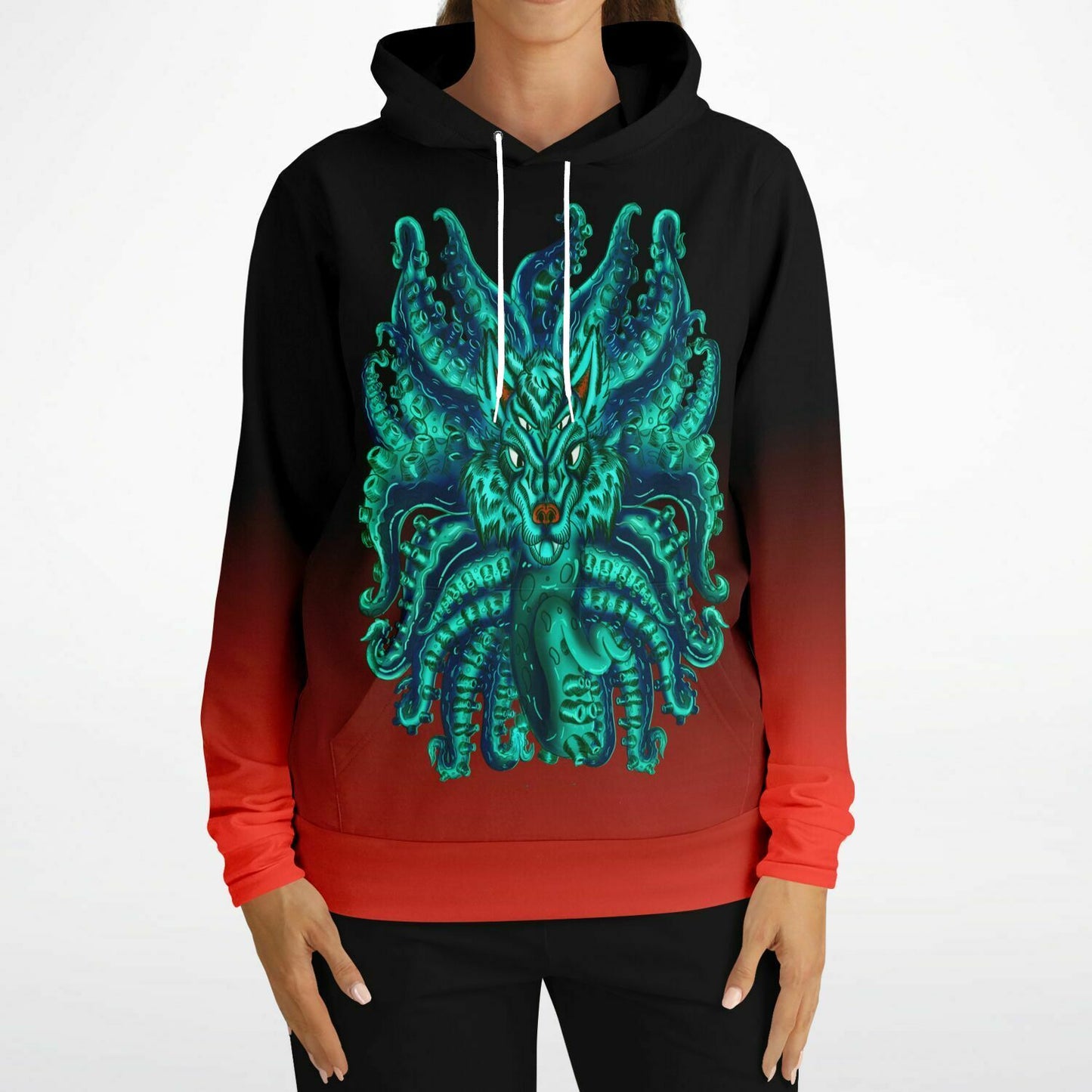 Turquoise Wolf Tulu Athletic Hoodie