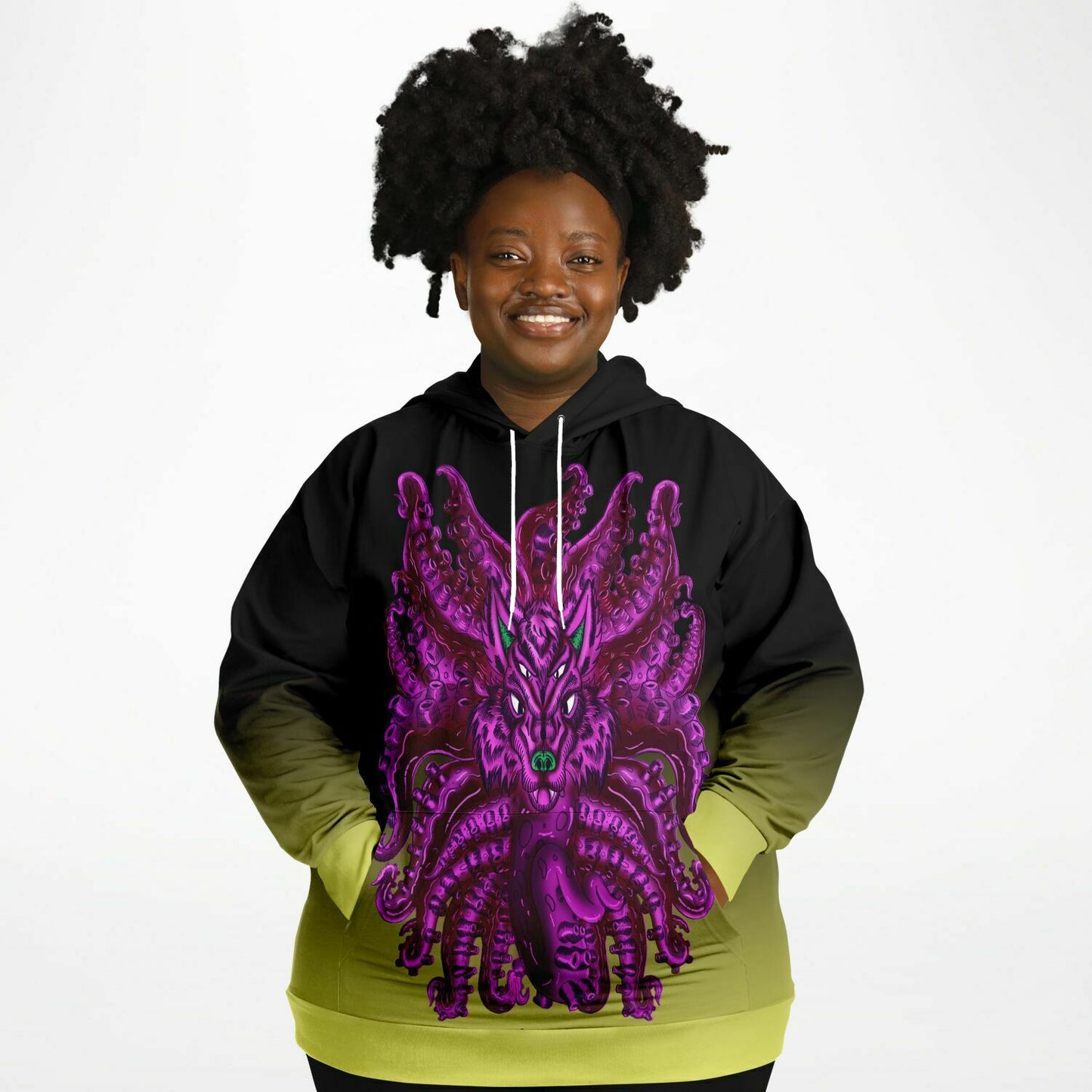 Purple Wolf Tulu Athletic Plus-size Hoodie