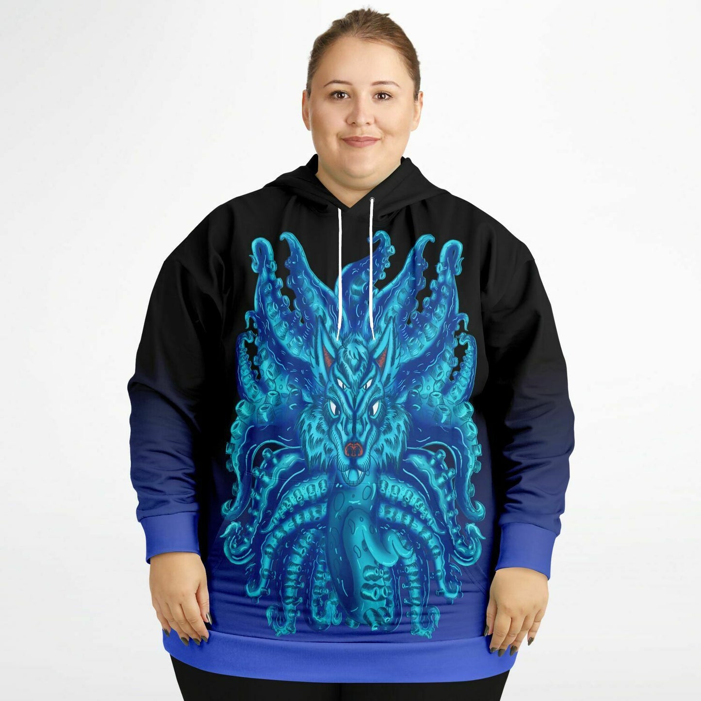 Deep Blue Wolf Tulu Athletic Plus-size Hoodie