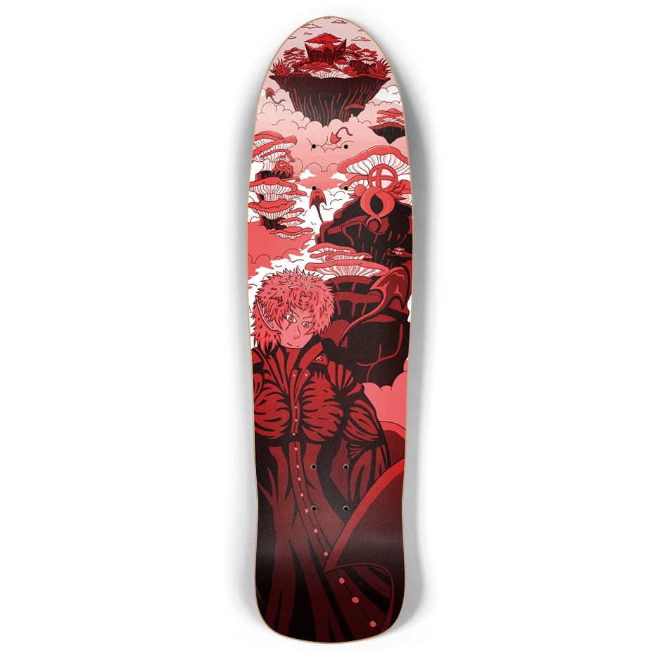 Sky Ray Commander Rojo Retro Rocket Skateboard