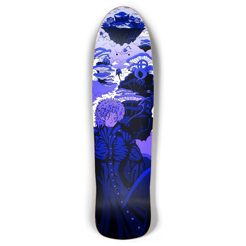 Sky Ray Commander Blue Retro Rocket Skateboard