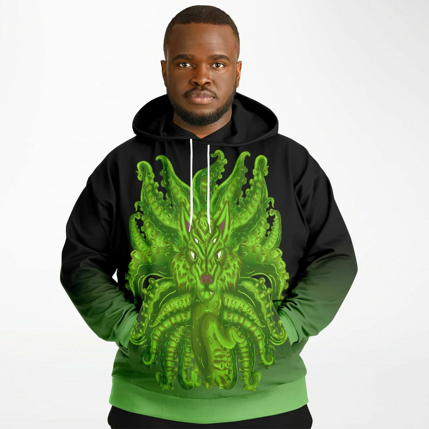 Radioactive Wolf Tulu Athletic Plus-size Hoodie