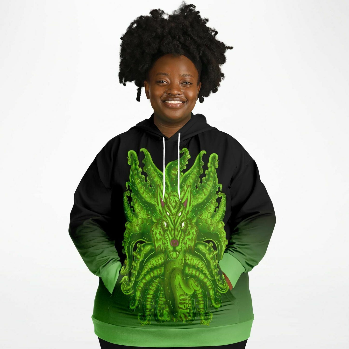 Radioactive Wolf Tulu Athletic Plus-size Hoodie