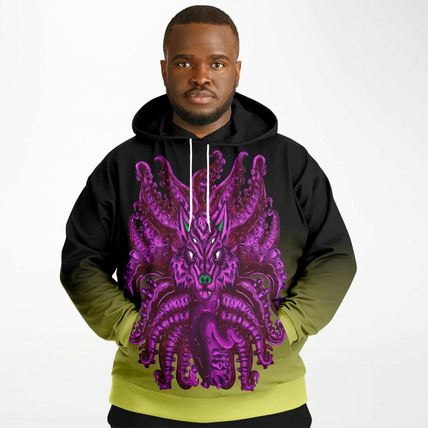 Purple Wolf Tulu Athletic Plus-size Hoodie
