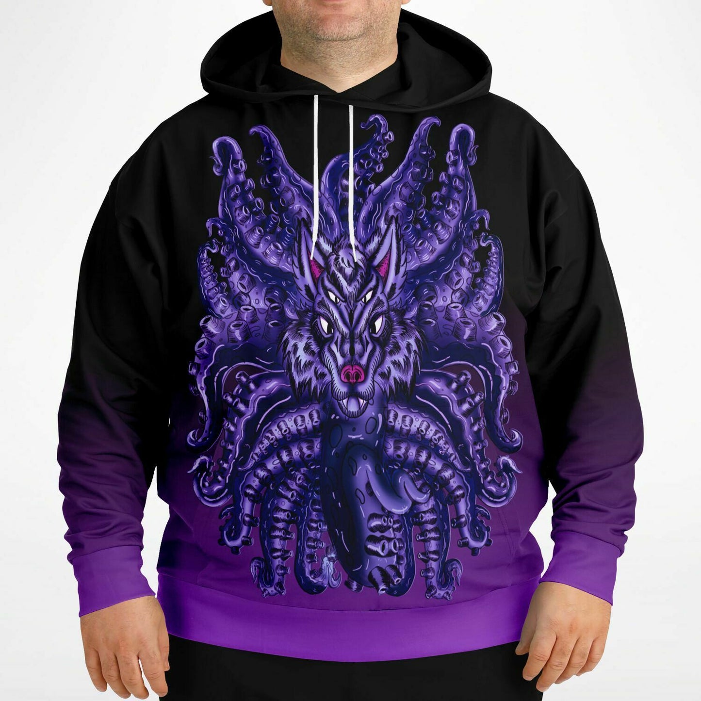 Deep Purple Wolf Tulu Athletic Plus-size Hoodie