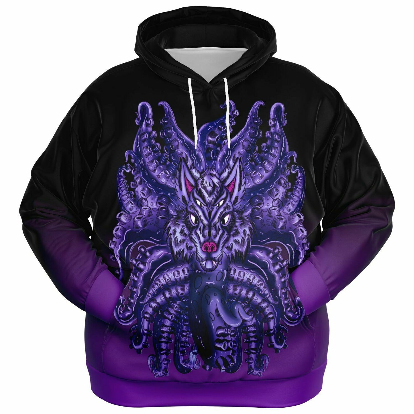 Deep Purple Wolf Tulu Athletic Plus-size Hoodie