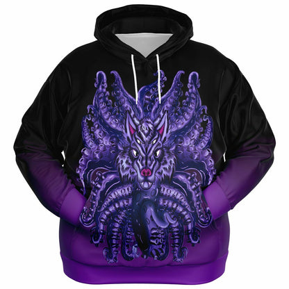 Deep Purple Wolf Tulu Athletic Plus-size Hoodie