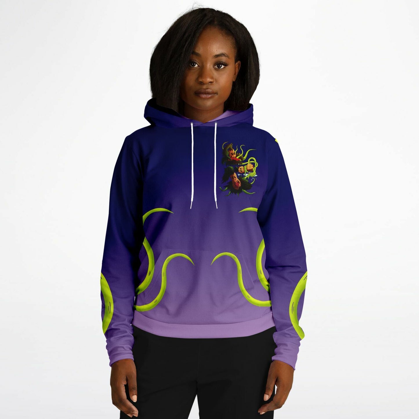Pumpkin Gremvine Velvet Purple Athletic Hoodie