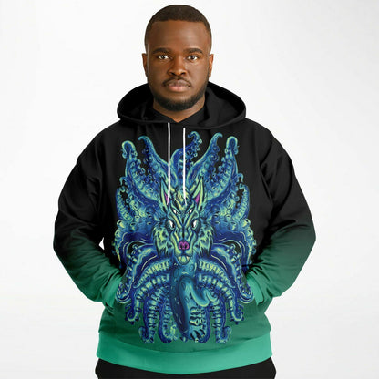 Deep Blue Sea Wolf Tulu Athletic Plus-size Hoodie