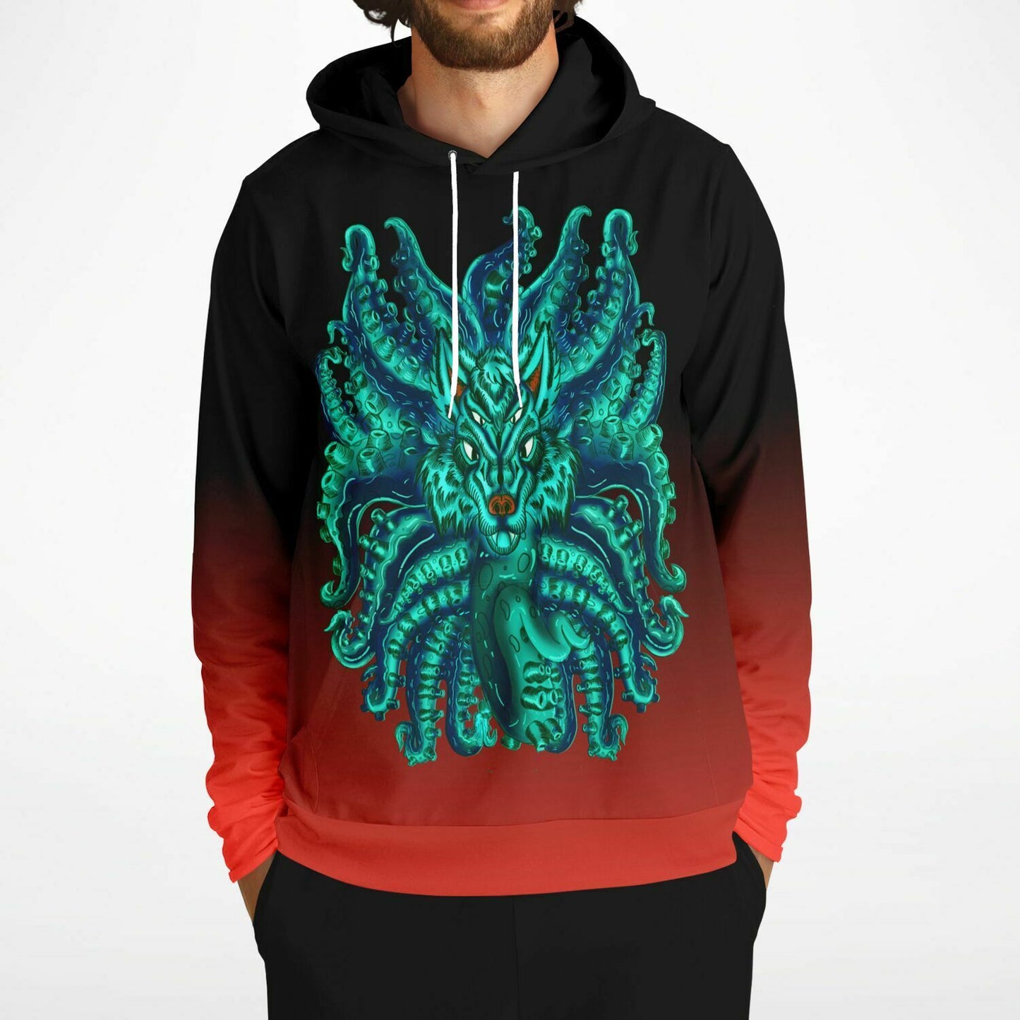 Turquoise Wolf Tulu Athletic Hoodie