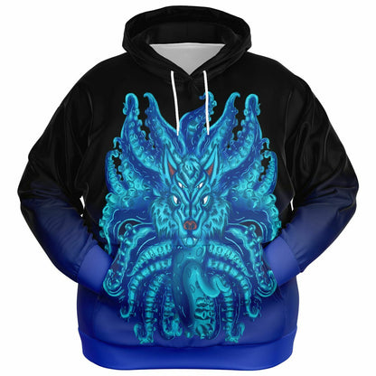 Deep Blue Wolf Tulu Athletic Plus-size Hoodie