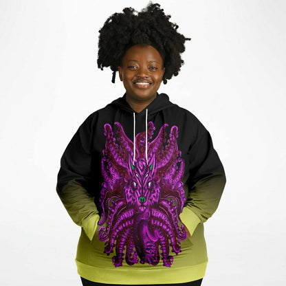 Purple Wolf Tulu Athletic Plus-size Hoodie