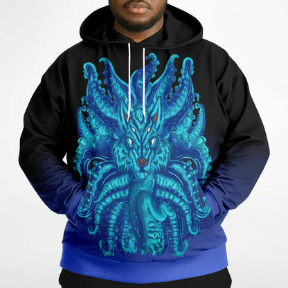 Deep Blue Wolf Tulu Athletic Plus-size Hoodie