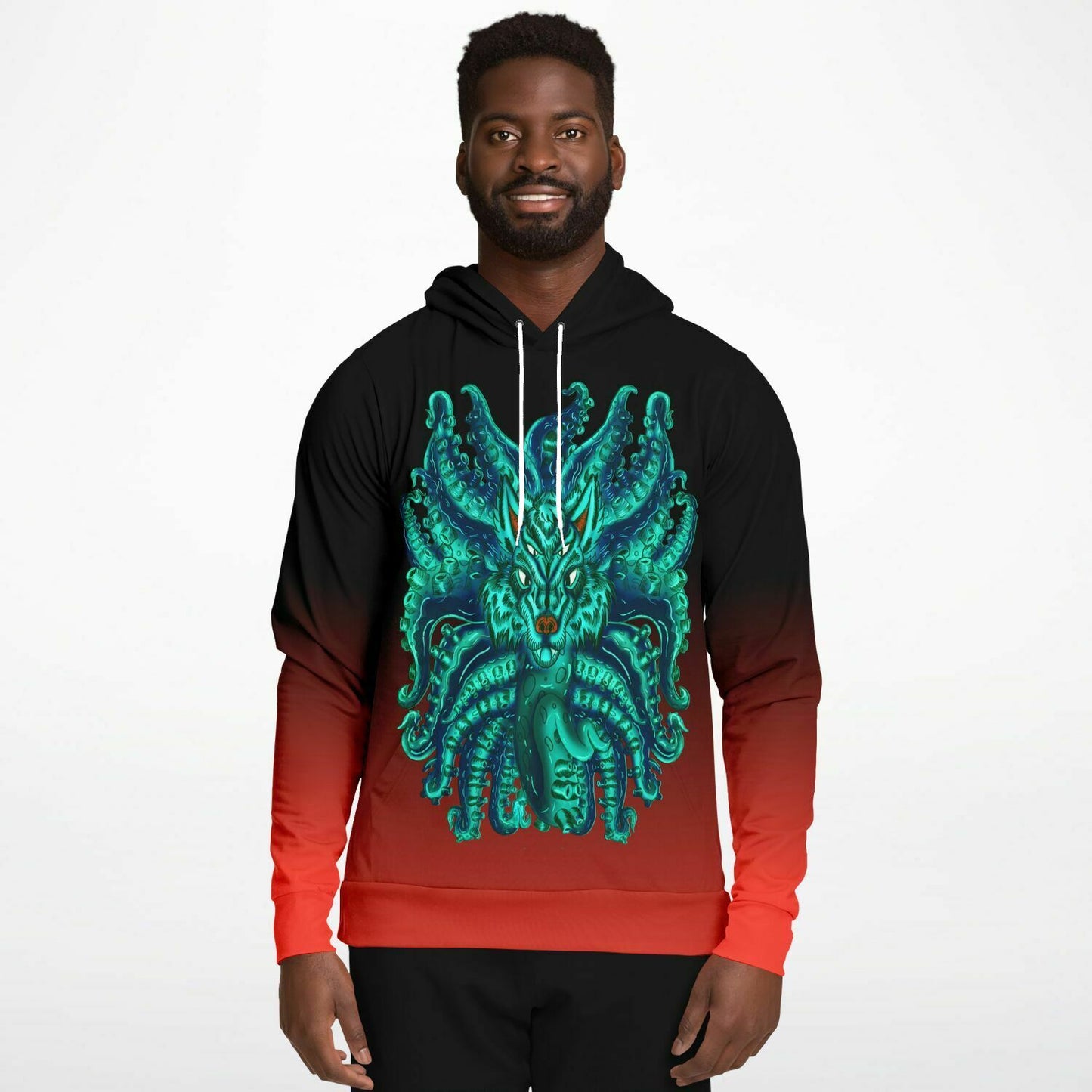 Turquoise Wolf Tulu Athletic Hoodie