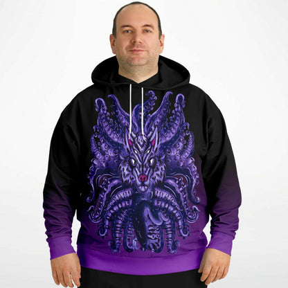 Deep Purple Wolf Tulu Athletic Plus-size Hoodie