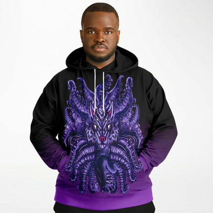 Deep Purple Wolf Tulu Athletic Plus-size Hoodie