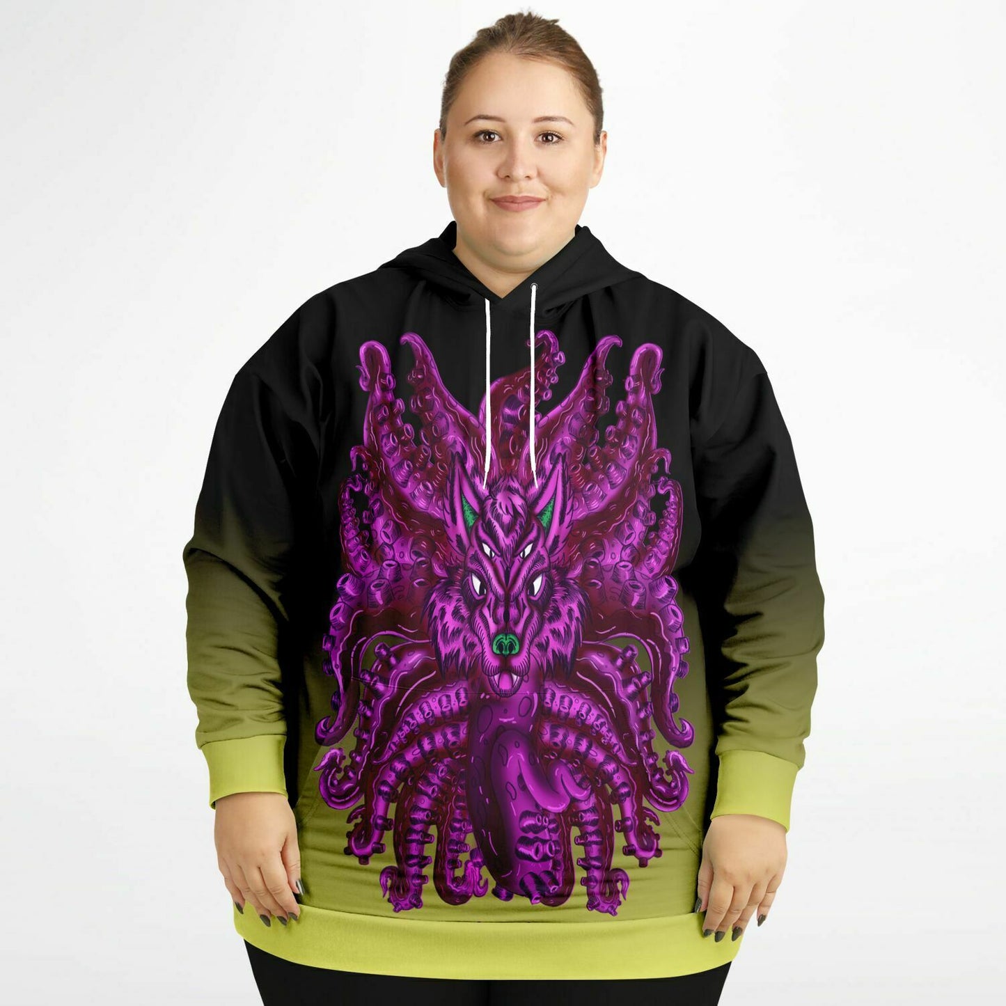 Purple Wolf Tulu Athletic Plus-size Hoodie