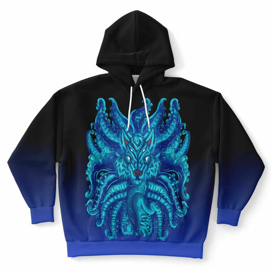 Deep Blue Wolf Tulu Athletic Plus-size Hoodie