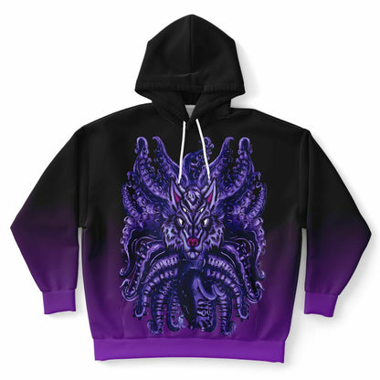Deep Purple Wolf Tulu Athletic Plus-size Hoodie