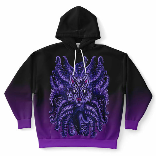 Deep Purple Wolf Tulu Athletic Plus-size Hoodie