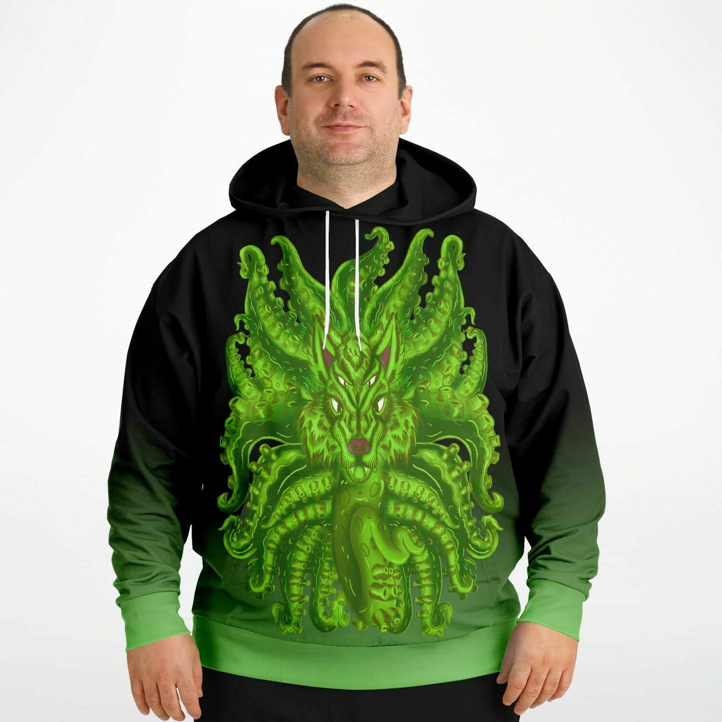 Radioactive Wolf Tulu Athletic Plus-size Hoodie