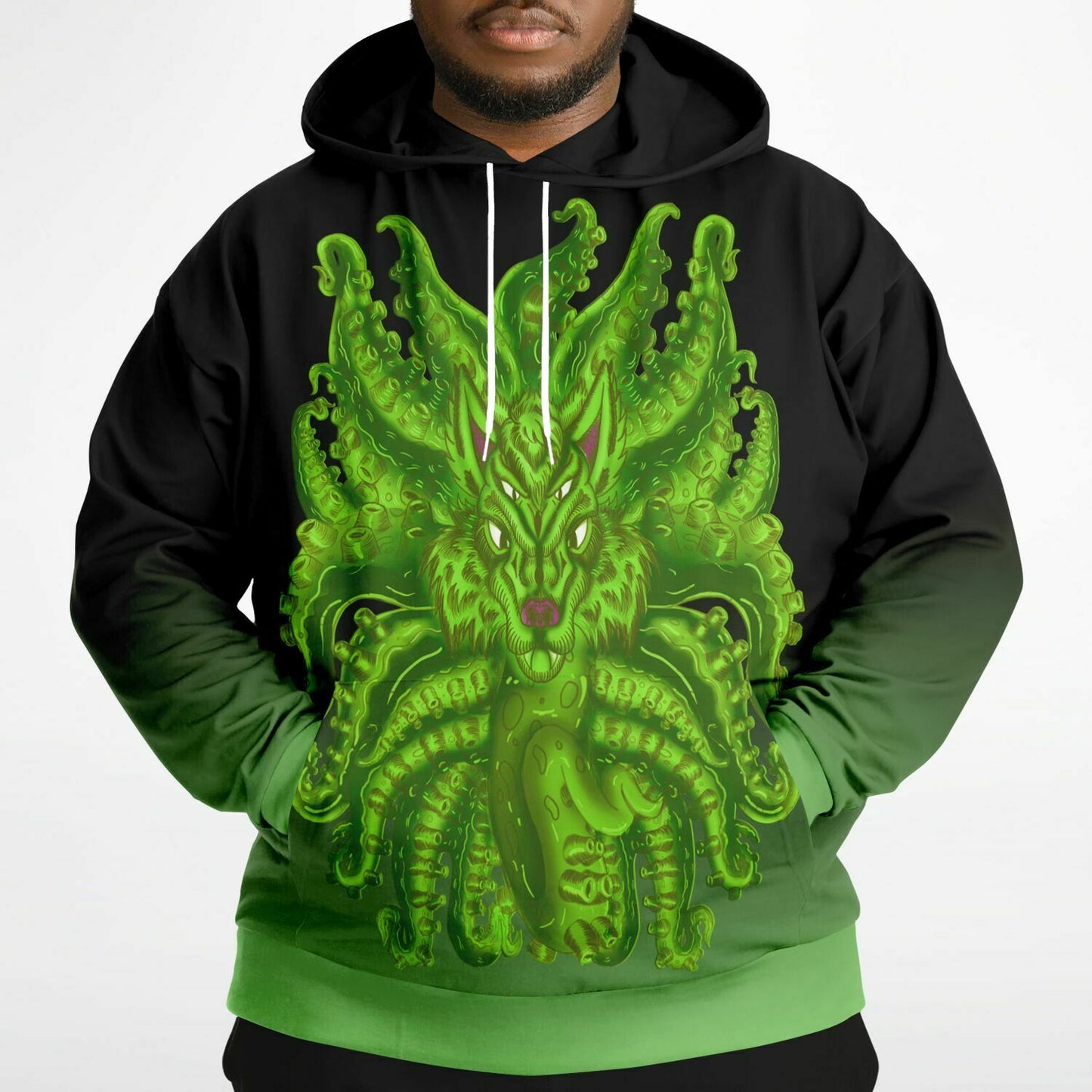 Radioactive Wolf Tulu Athletic Plus-size Hoodie