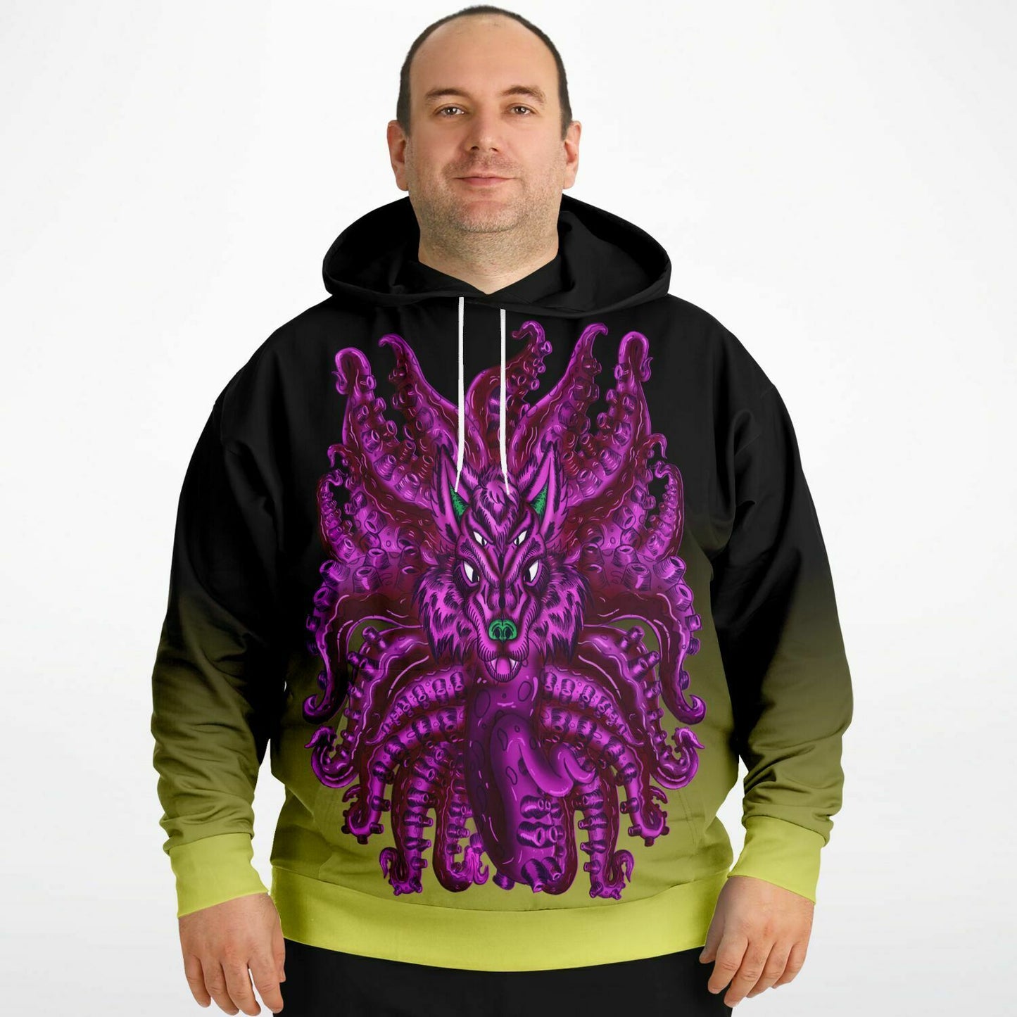 Purple Wolf Tulu Athletic Plus-size Hoodie