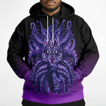 Deep Purple Wolf Tulu Athletic Plus-size Hoodie