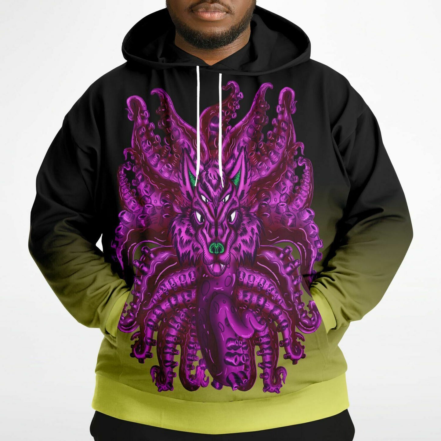Purple Wolf Tulu Athletic Plus-size Hoodie