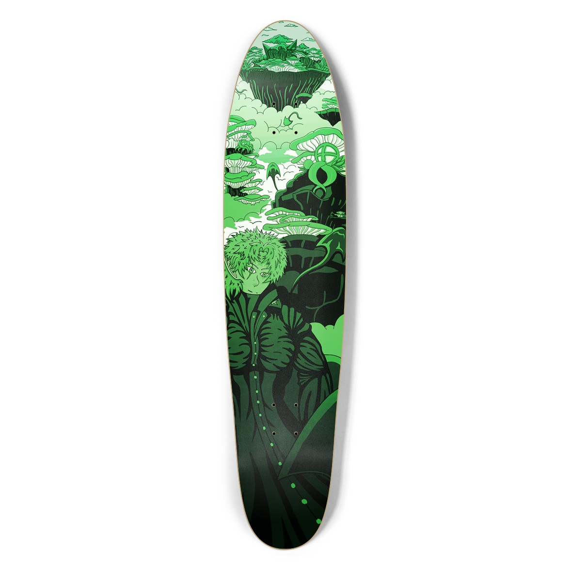 Sky Ray Commander Lime Longboard